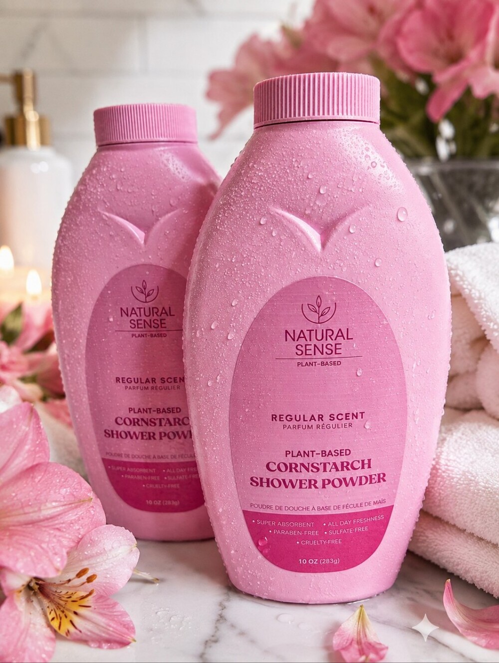 🌱BEST SELLING REGULAR SCENT CORNSTARCH PLANT BASED, TALC FREE SHOWER POWDER 2x
